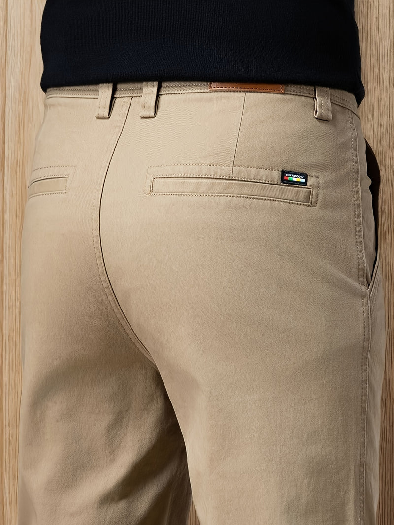 Men'S Business Casual Pants - Stretch Formal Trousers with Button Closure, Mid-Rise Office & Everyday Pants for Fall/Winter, Classic Black Formal & Everyday Attire - Durable Men'S Dress Pants, Business Casual Attire, Sleek De