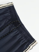 Men'S Casual Striped Straight-Leg Joggers - Loose Fit, Lightweight Polyester, Black & White Vertical Stripes, Pockets, Perfect for Casual Attire, Relaxed Fit Pants | Modern Striped Pants | Lightweight Fabric