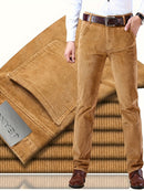 Men's Slim-Fit Straight-Leg Pants - All-Season Formal & Casual Trousers, Machine Washable Office & Everyday Pants for Men - Elegant Brown, Versatile Trousers, Sleek Design, Highquality Finish, Stylish Trousers, Business Attir