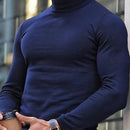 1pc Men's Winter Warm Trench Coat-like Turtleneck Sweater - Thick Long Sleeve High Neck Pullover, Machine Washable Cold Weather Clothing for Casual & Formal Wear, Durable Winter Jacket (No Collar Shaving Required)