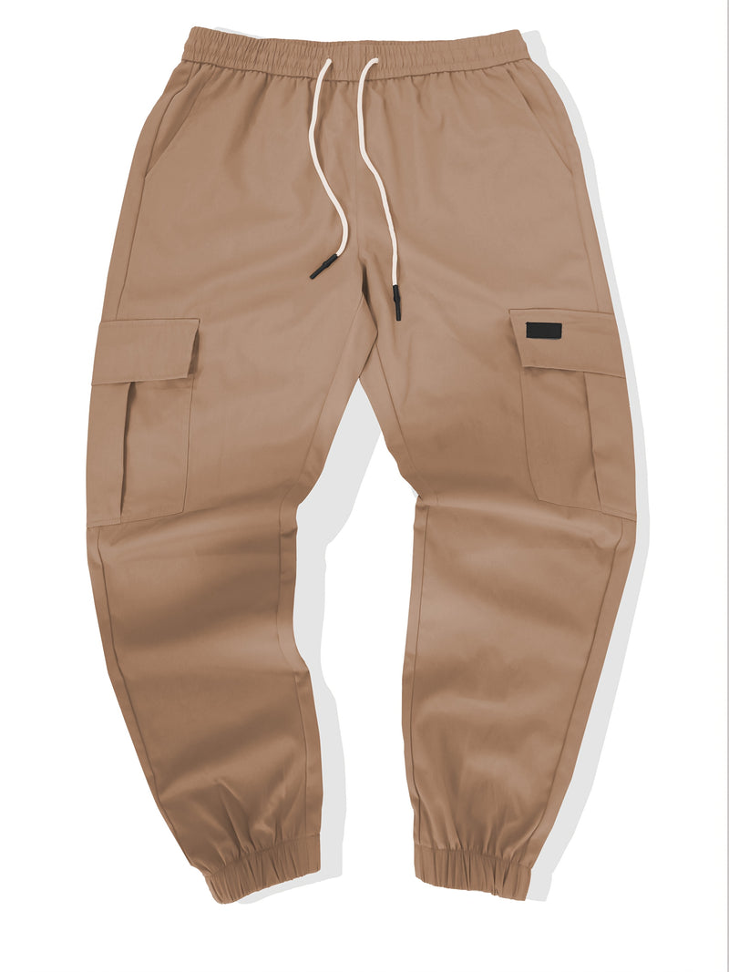 Men's Cargo Pants - Non-Stretch Fabric with Multiple Utility Pockets, Adjustable Drawstring Waist, All-Season Casual Pants for Everyday & Formal Outfits - Ideal Gift for Men (Birthday/Christmas) - Machine Washable, Versatile