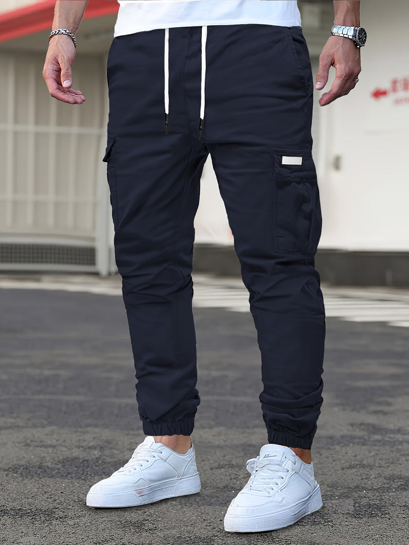 Men's Cargo Pants - Non-Stretch Fabric with Multiple Utility Pockets, Adjustable Drawstring Waist, All-Season Casual Pants for Everyday & Formal Outfits - Ideal Gift for Men (Birthday/Christmas) - Machine Washable, Versatile