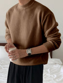 Men's Knit Sweater Autumn/Winter 2025 New Round Neck Pullover Casual Fashion Top