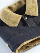 Men'S Heavy-Duty Work Jacket - Winter Construction Coat with Button Closure, Non-Stretch Fabric - Formal & Casual Outerwear for Cold Weather - Easy-Care Button-Up Jacket for Everyday & Professional Use, Winter Jacket, Classic