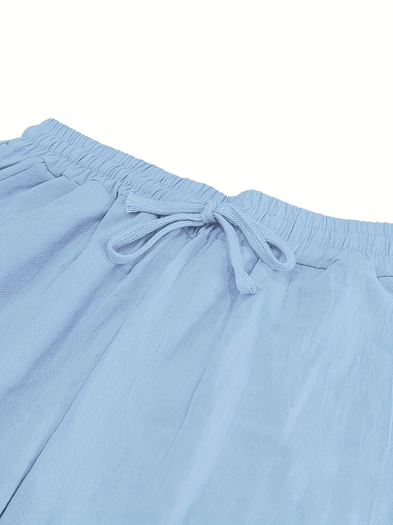 Men's Casual Linen Pants | Relaxed Fit with Drawstring Waist | 95% Linen, 5% Polyester | Breathable & Stylish for Indoor Gatherings, Outdoor Activities, and Golf | All-Season Wear | Beige Color, Versatile Clothing | Minimalis