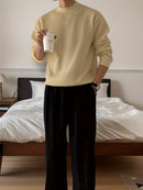 Men's Knit Sweater Autumn/Winter 2025 New Round Neck Pullover Casual Fashion Top