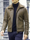 Casual Matte Brushed Jacket Men's Outerwear 9677