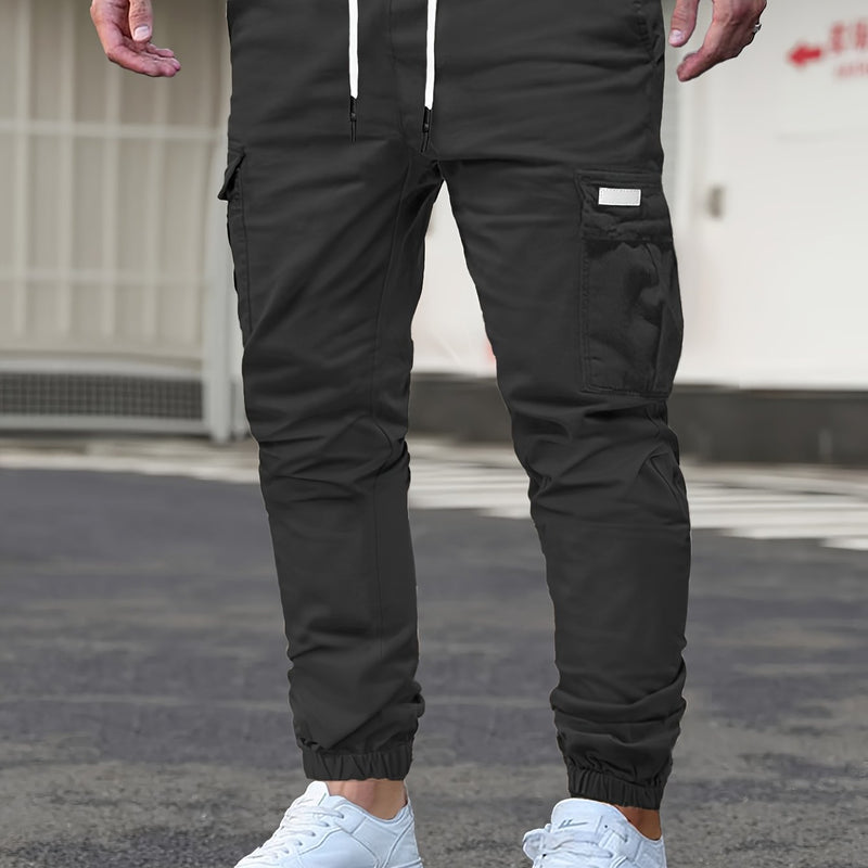 Men's Cargo Pants - Non-Stretch Fabric with Multiple Utility Pockets, Adjustable Drawstring Waist, All-Season Casual Pants for Everyday & Formal Outfits - Ideal Gift for Men (Birthday/Christmas) - Machine Washable, Versatile