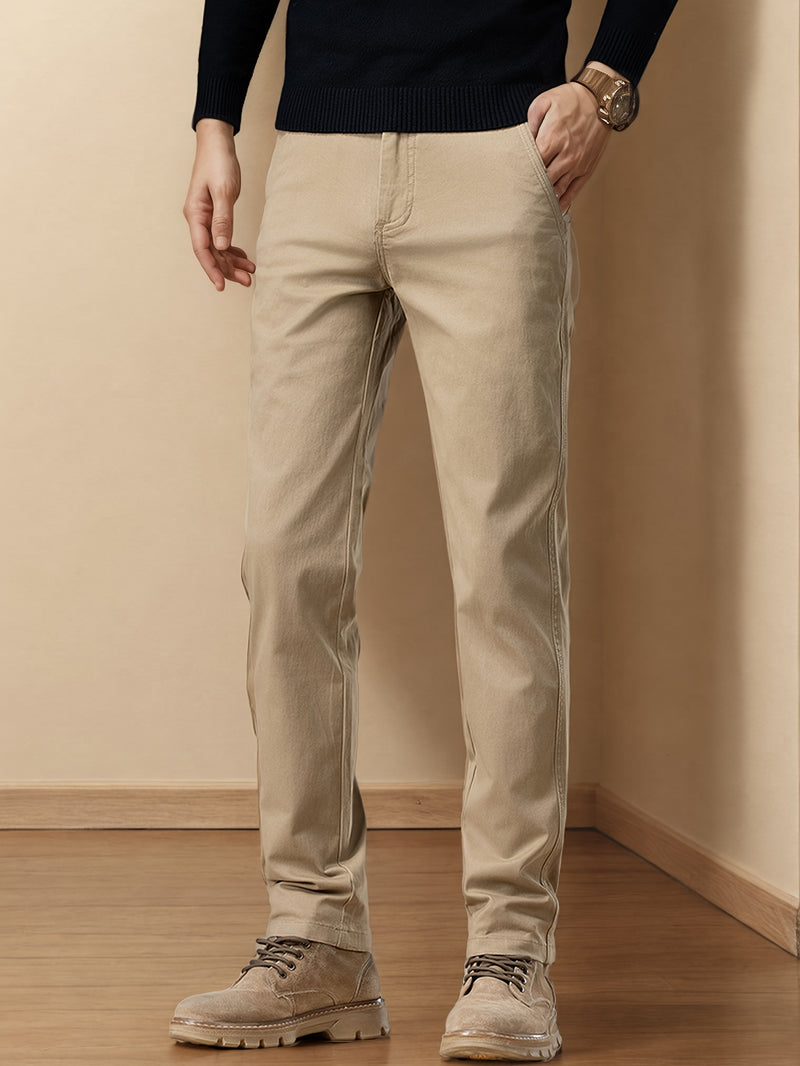 Men'S Business Casual Pants - Stretch Formal Trousers with Button Closure, Mid-Rise Office & Everyday Pants for Fall/Winter, Classic Black Formal & Everyday Attire - Durable Men'S Dress Pants, Business Casual Attire, Sleek De