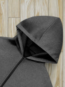 Men'S Full-Zip Hooded Sweatshirt - Full-Zip Front Closure, Navy Blue Athletic Jacket for Hiking, Running, Gym - All-Season Outdoor Sports Apparel with Adjustable Hood - Durable Casual Pullover for Everyday & Active Wear, Hiki