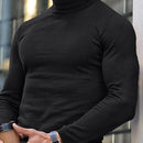 1pc Men's Winter Warm Trench Coat-like Turtleneck Sweater - Thick Long Sleeve High Neck Pullover, Machine Washable Cold Weather Clothing for Casual & Formal Wear, Durable Winter Jacket (No Collar Shaving Required)
