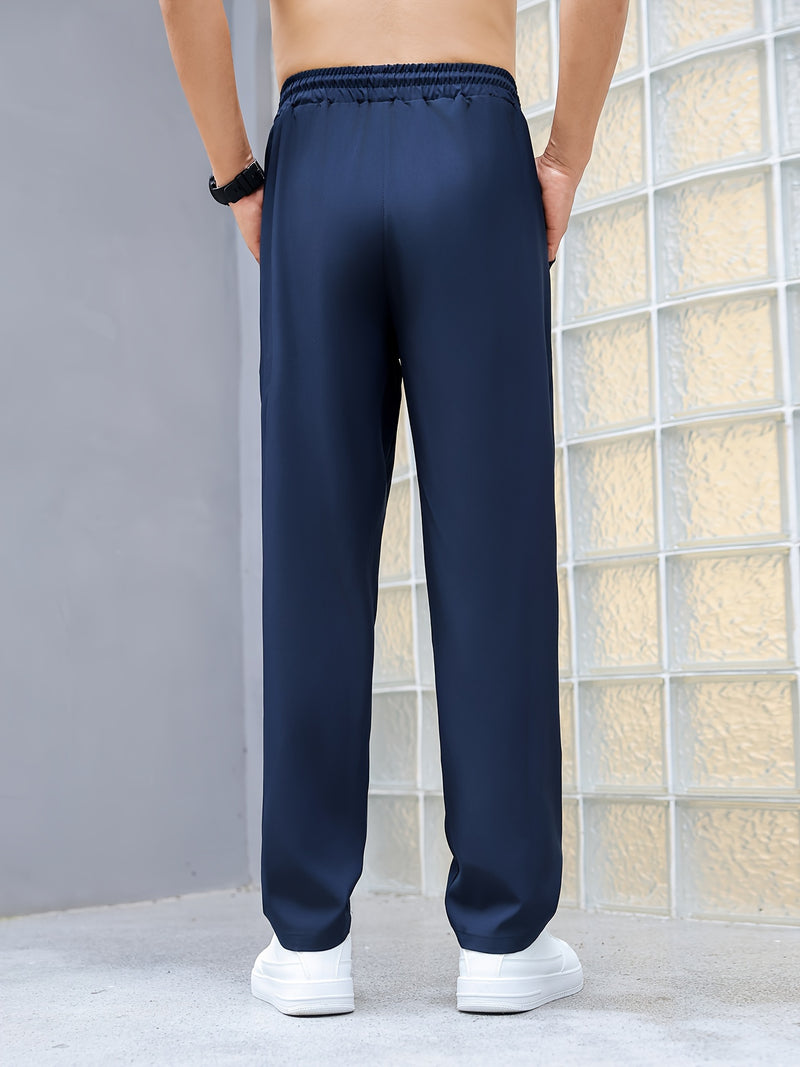 Men's Quick-Dry Athletic Pants - Breathable, Lightweight Casual Joggers with Drawstring Waist for All Seasons, Jogging Pants