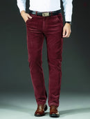 Men's Slim-Fit Straight-Leg Pants - All-Season Formal & Casual Trousers, Machine Washable Office & Everyday Pants for Men - Elegant Brown, Versatile Trousers, Sleek Design, Highquality Finish, Stylish Trousers, Business Attir