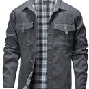 Men's Classic Bomber Jacket - Non-Stretch Jacket with Button Front Closure, All-Season Business casual & Everyday Outerwear Coat for Office, Formal Events, Leisure Activities - Machine Washable