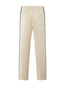 Men'S Casual Striped Straight-Leg Joggers - Loose Fit, Lightweight Polyester, Black & White Vertical Stripes, Pockets, Perfect for Casual Attire, Relaxed Fit Pants | Modern Striped Pants | Lightweight Fabric