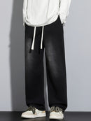 Men's Heavy-Washed Non-Stretch Jeans - Loose Fit Straight-Leg Non-Restrictive Pants, Machine Washable Everyday Jeans for Teens & Adults (Casual Outfits, Parties, All-Season Wear) - YG1133, Party Casual Wear, Distressed Denim