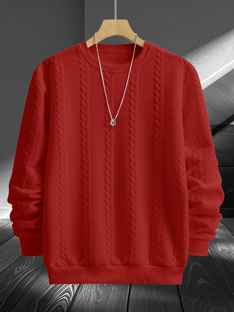 Men'S Casual Crew Neck Sweatshirt - Geometric Pattern, Long Sleeve, Loose Fit, Drawstring Hem, Light Gray, Streetwear Style, Comfortable Pullover for Casual Attire, Sweater Hoodie, Men'S Sweatshirt, White Sweater Men, Men'S W