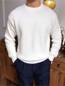 Men's Knit Sweater Autumn/Winter 2025 New Round Neck Pullover Casual Fashion Top