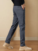 Men'S Business Casual Pants - Stretch Formal Trousers with Button Closure, Mid-Rise Office & Everyday Pants for Fall/Winter, Classic Black Formal & Everyday Attire - Durable Men'S Dress Pants, Business Casual Attire, Sleek De