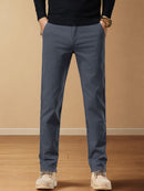 Men'S Business Casual Pants - Stretch Formal Trousers with Button Closure, Mid-Rise Office & Everyday Pants for Fall/Winter, Classic Black Formal & Everyday Attire - Durable Men'S Dress Pants, Business Casual Attire, Sleek De