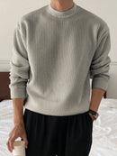 Men's Knit Sweater Autumn/Winter 2025 New Round Neck Pullover Casual Fashion Top
