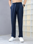 Men's Quick-Dry Athletic Pants - Breathable, Lightweight Casual Joggers with Drawstring Waist for All Seasons, Jogging Pants