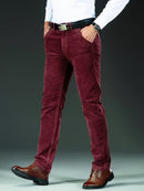 Men's Slim-Fit Straight-Leg Pants - All-Season Formal & Casual Trousers, Machine Washable Office & Everyday Pants for Men - Elegant Brown, Versatile Trousers, Sleek Design, Highquality Finish, Stylish Trousers, Business Attir