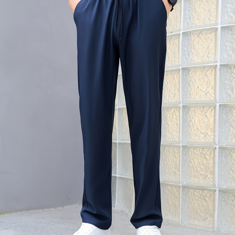 Men's Quick-Dry Athletic Pants - Breathable, Lightweight Casual Joggers with Drawstring Waist for All Seasons, Jogging Pants