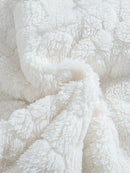 1pc Solid Color Plush Stand Collar Zipper Sweater - Soft Warm Breathable Loose Fit Long Sleeve Casual Sweatshirt with Embroidery, Hand Washable for Casual Attire & Layering, Cozy Winter Outfits